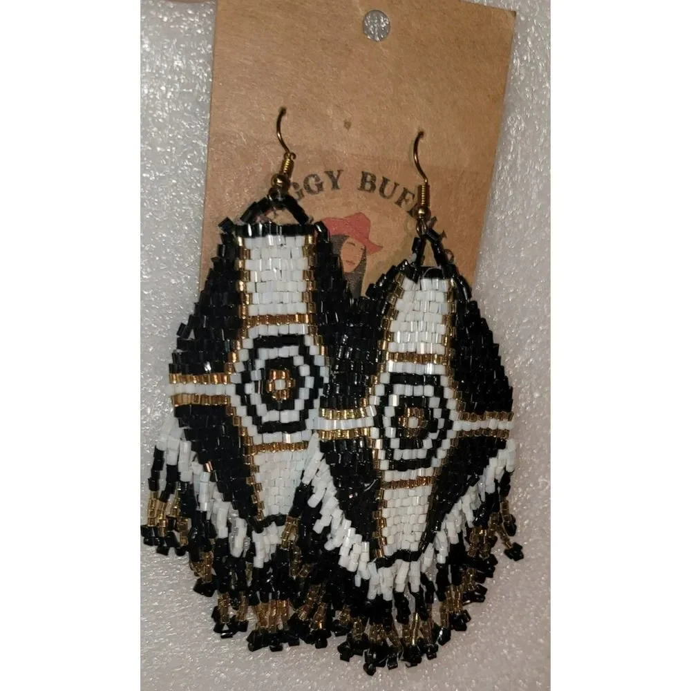 New - Shaggy Buffalo Boutique Handmade Dangle Earrings